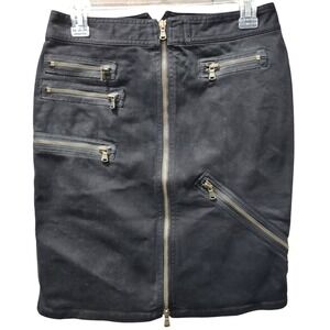 MARC BY MARC JACOBS Black Pencil Skirt Zipper Detail Size 2 Designer‎
